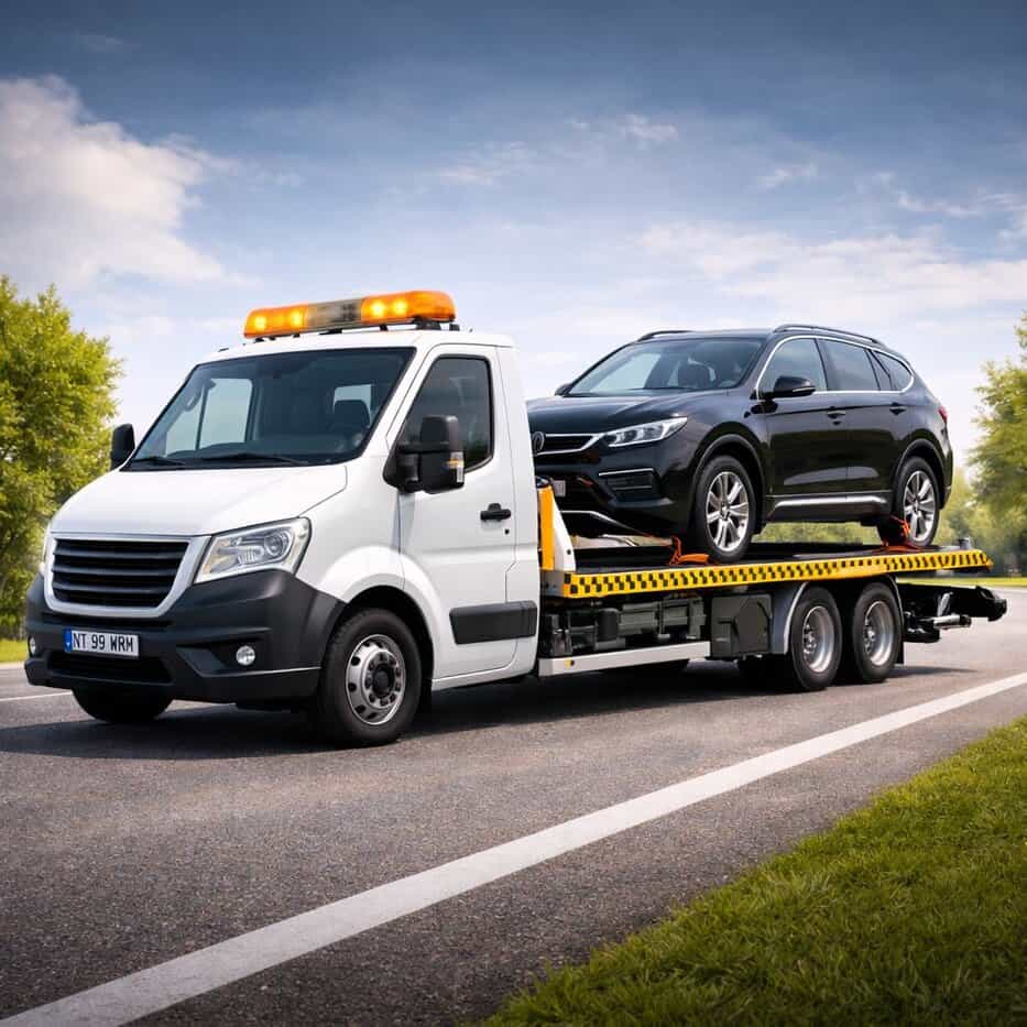 Platformă auto pentru transport autoturisme în Roman și județul Neamț